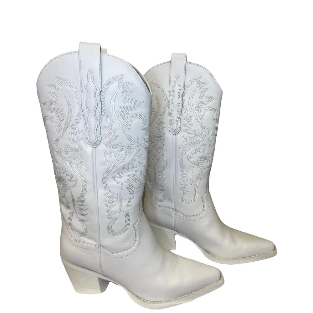 Jeffrey Campbell Dagget White Boot Size 8 - Picture 4 of 10